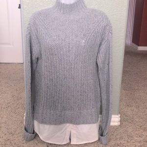 Romeo and Juliet contour mock layered sweater